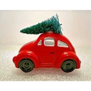 Department 56 "Auto With Tree" Original Snow Village Christmas 50555 Ceramic VTG